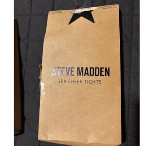 Steve Madden 2 Pack Sheer Tights Black Small Medium 20 Denier Control Top